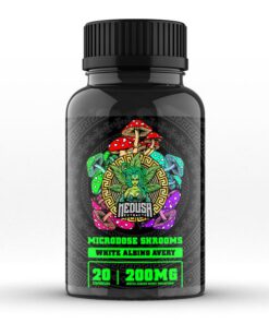 Magic Mushroom Microdose Capsules | White Albino Avery 200mg | 20 Capsules | Medusa Extracts